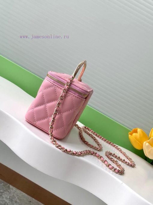 Chanel Bag 24K Limited Edition Diamond Handle Long Box Bag Makeup Slant Cross Bag with Diamo t0next2o - Image 3