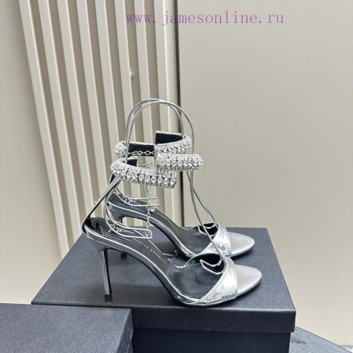 Giuseppe ZanottiGZ 2024s new rhinestone high heelsLacquer leather shoe headpiece with rhinest1mcb61l - Image 6
