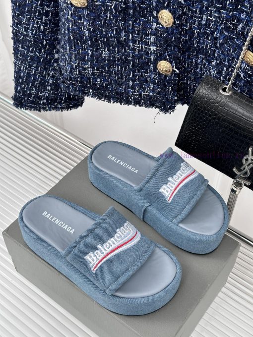 Balenciaga | Balenciaga 24SSpring and summer new thick soled slippersThe correct original ve95pm87p4 - Image 4
