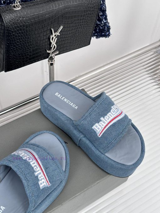 Balenciaga | Balenciaga 24SSpring and summer new thick soled slippersThe correct original ve95pm87p4 - Image 6