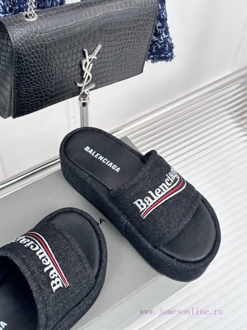 Balenciaga | Balenciaga 24SSpring and summer new thick soled slippersThe correct original veezesqnb8 - Image 6