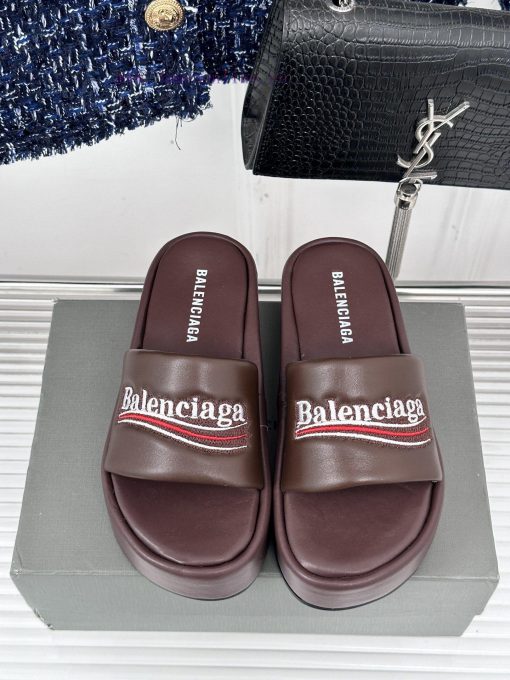 Balenciaga | Balenciaga 24SSpring and summer new thick soled slippersThe correct original vea8e3xvq4 - Image 5
