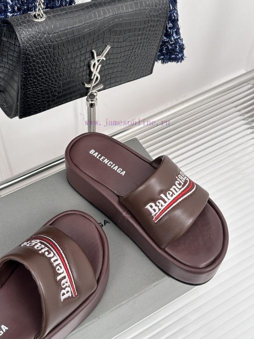 Balenciaga | Balenciaga 24SSpring and summer new thick soled slippersThe correct original vea8e3xvq4 - Image 6