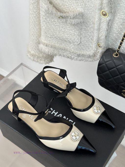 Chanel | Chanel 24C New Product ClassicDouble C Clover Pearl Sandals and Slippers SeriesThe 2h08aeh5 - Image 4
