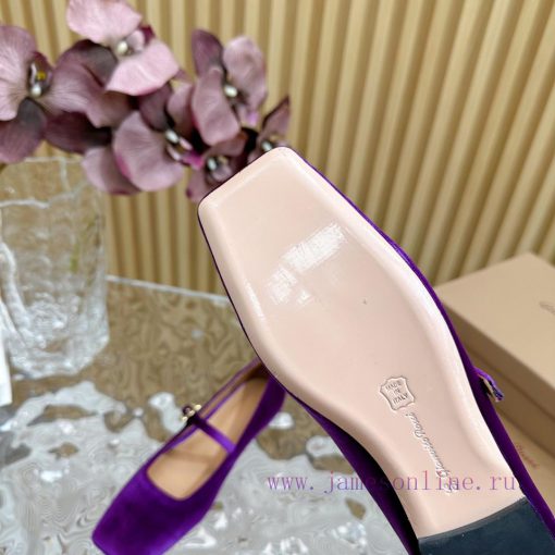 Gianvit Ross 2024 Early Spring Synchronized New Mary Jane Velvet Single Shoe is a delicate ywpoebaxg - Image 10