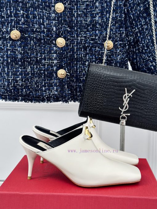 Valentin | Valentino 24S New ProductV-buckle square toe high-heeled slippers ️A socialite wi9woixnqs - Image 2