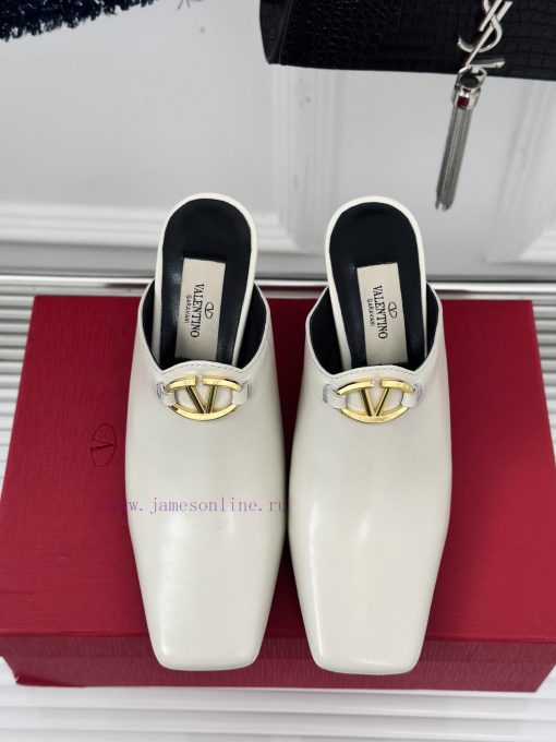 Valentin | Valentino 24S New ProductV-buckle square toe high-heeled slippers ️A socialite wi9woixnqs - Image 5