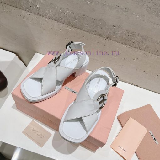 Top tierMiu Miu2024 popular thick heel sandalsThe Miu in the market is really girlish, with 7rjcd8zp - Image 6