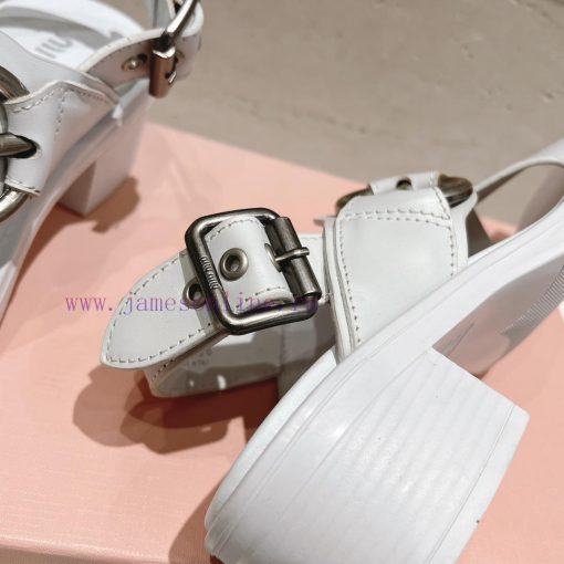 Top tierMiu Miu2024 popular thick heel sandalsThe Miu in the market is really girlish, with 7rjcd8zp - Image 8