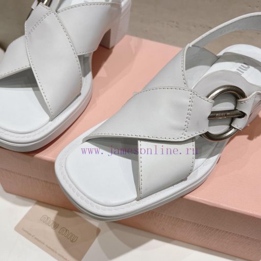 Top tierMiu Miu2024 popular thick heel sandalsThe Miu in the market is really girlish, with 7rjcd8zp - Image 10