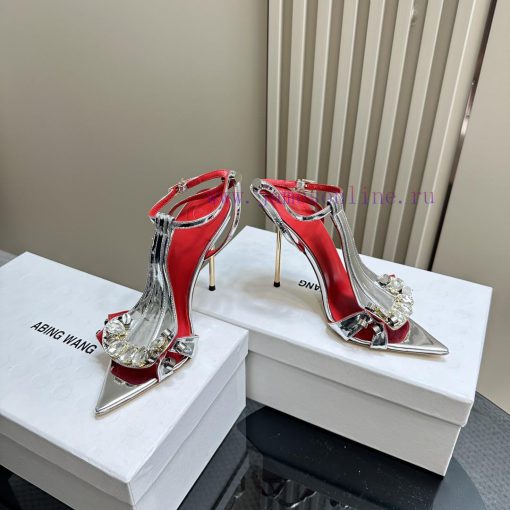 Hot selling ABING WANG rhinestone high heelsOn the basis of this, sparkling crystal embellis58alb3sz - Image 4