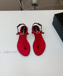 SAINT LAUREN * Silk Diamond Button Flat Sandals The entire design, including metal products u4m9m8m1