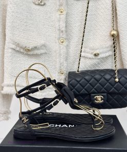 Chanel | Chanel 24P New ProductFlat bow camellia sandalsThe shoe upper is made of imported su9kmj48v