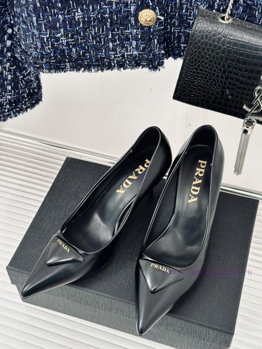 PRADA/PRADA Classic Spring/SummerTriangle logo sandals single shoe seriesThe simple design i6r35jgqn - Image 3
