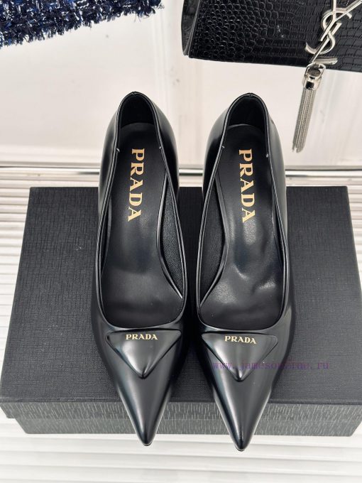 PRADA/PRADA Classic Spring/SummerTriangle logo sandals single shoe seriesThe simple design i6r35jgqn - Image 5