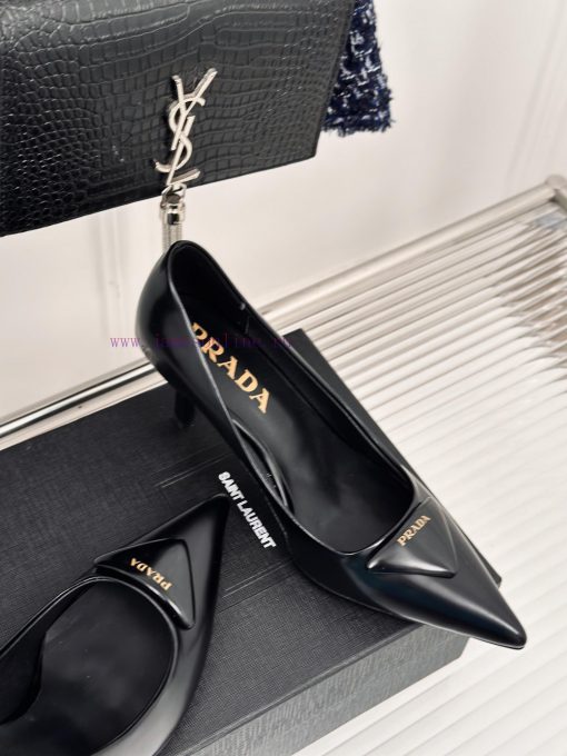PRADA/PRADA Classic Spring/SummerTriangle logo sandals single shoe seriesThe simple design i6r35jgqn - Image 6