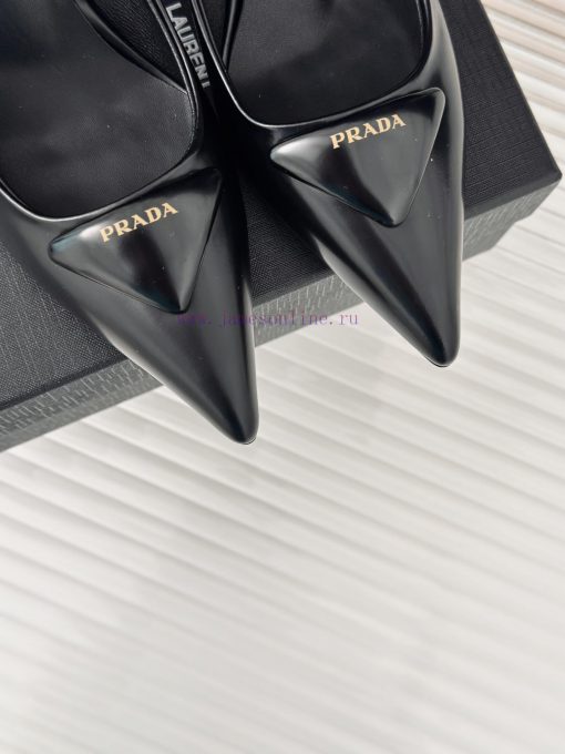 PRADA/PRADA Classic Spring/SummerTriangle logo sandals single shoe seriesThe simple design i6r35jgqn - Image 8
