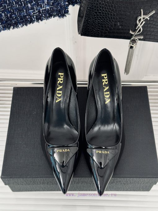 PRADA/PRADA Classic Spring/SummerTriangle logo sandals single shoe seriesThe simple design i2eoig3uq - Image 5