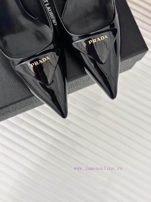 PRADA/PRADA Classic Spring/SummerTriangle logo sandals single shoe seriesThe simple design i2eoig3uq - Image 8