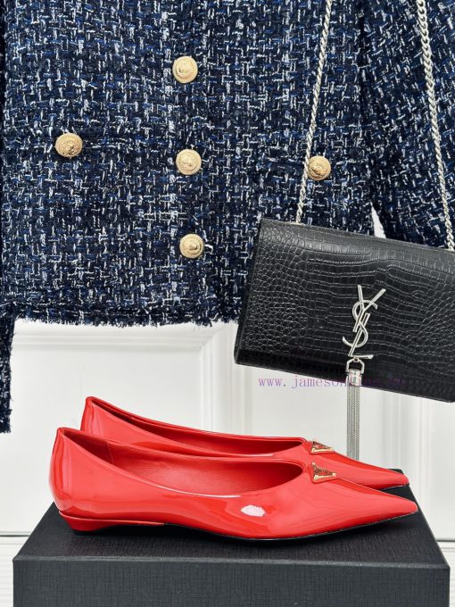 PRADA/PRADA Classic Spring/SummerTriangle logo sandals single shoe seriesThe simple design itk8cb3xk - Image 2