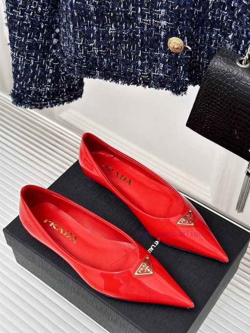 PRADA/PRADA Classic Spring/SummerTriangle logo sandals single shoe seriesThe simple design itk8cb3xk - Image 4