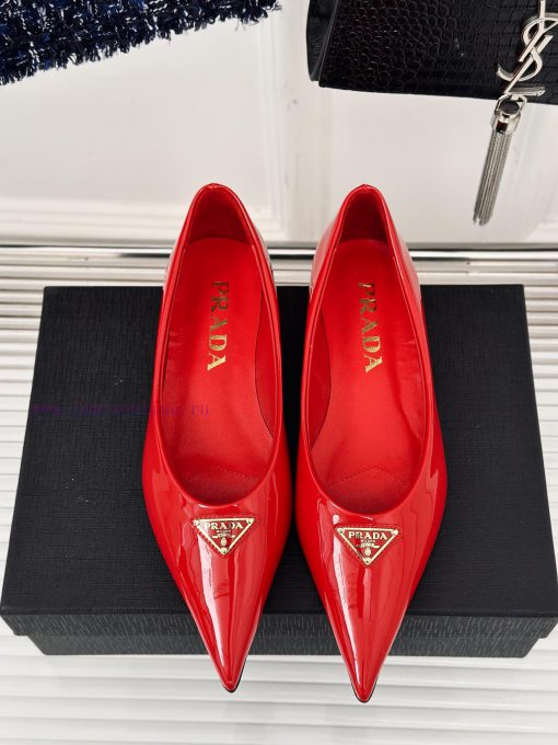 PRADA/PRADA Classic Spring/SummerTriangle logo sandals single shoe seriesThe simple design itk8cb3xk - Image 5