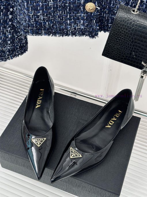 PRADA/PRADA Classic Spring/SummerTriangle logo sandals single shoe seriesThe simple design igmmmyr0r - Image 3