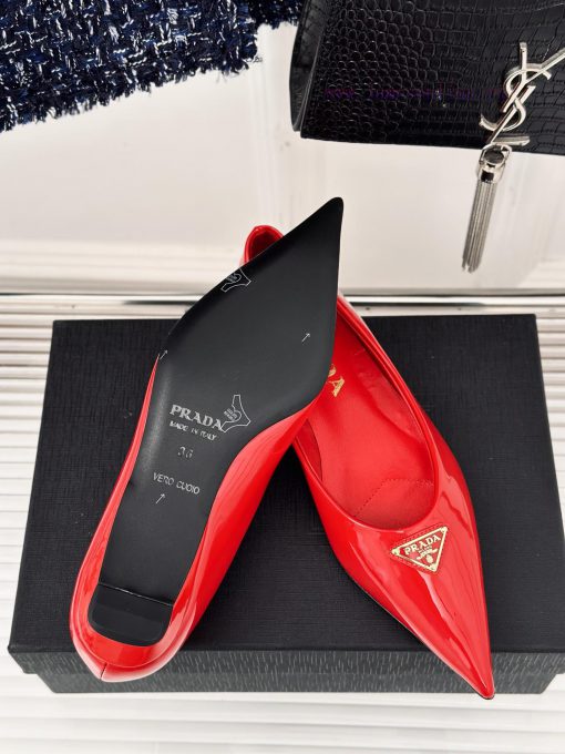 PRADA/PRADA Classic Spring/SummerTriangle logo sandals single shoe seriesThe simple design itk8cb3xk - Image 10