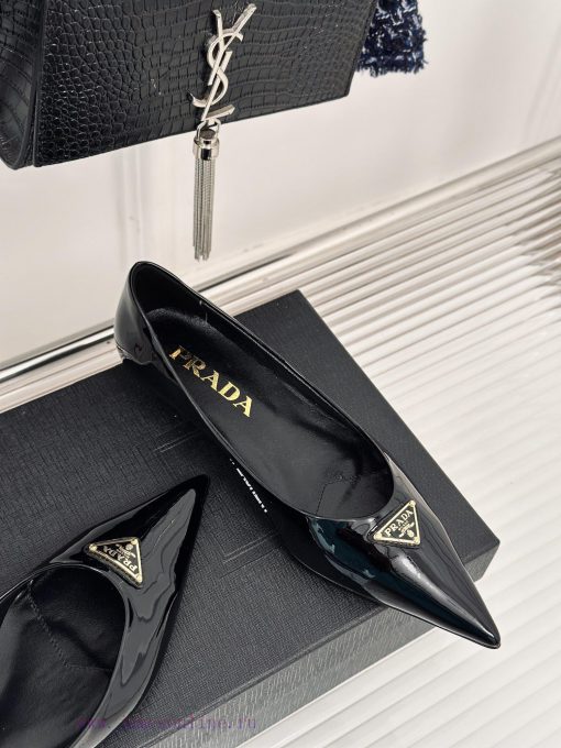 PRADA/PRADA Classic Spring/SummerTriangle logo sandals single shoe seriesThe simple design igmmmyr0r - Image 6