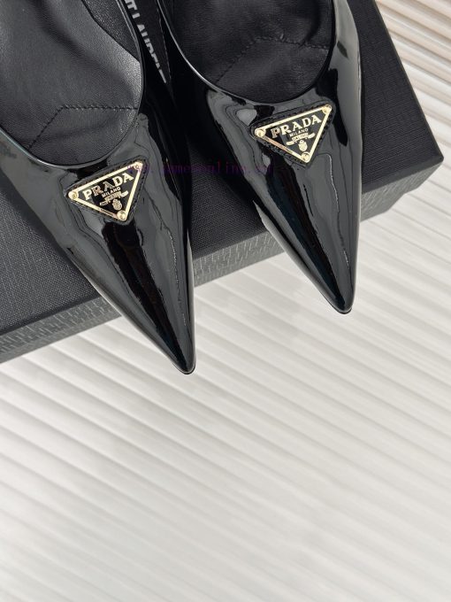 PRADA/PRADA Classic Spring/SummerTriangle logo sandals single shoe seriesThe simple design igmmmyr0r - Image 8