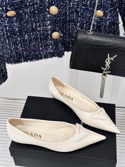 PRADA/PRADA Classic Spring/SummerTriangle logo sandals single shoe seriesThe simple design imawg1obe - Image 4