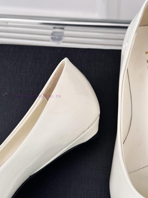 PRADA/PRADA Classic Spring/SummerTriangle logo sandals single shoe seriesThe simple design imawg1obe - Image 7