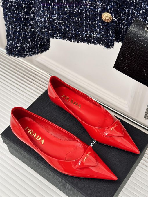 PRADA/PRADA Classic Spring/SummerTriangle logo sandals single shoe seriesThe simple design i1bs010ft - Image 4