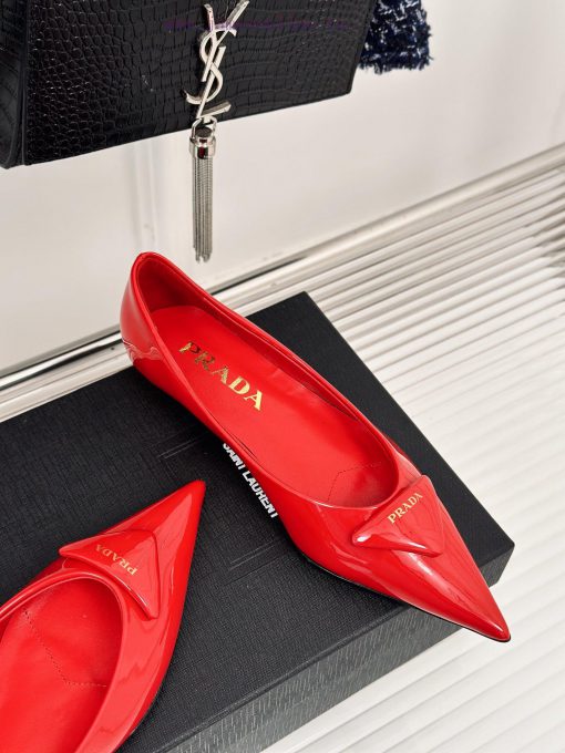 PRADA/PRADA Classic Spring/SummerTriangle logo sandals single shoe seriesThe simple design i1bs010ft - Image 6