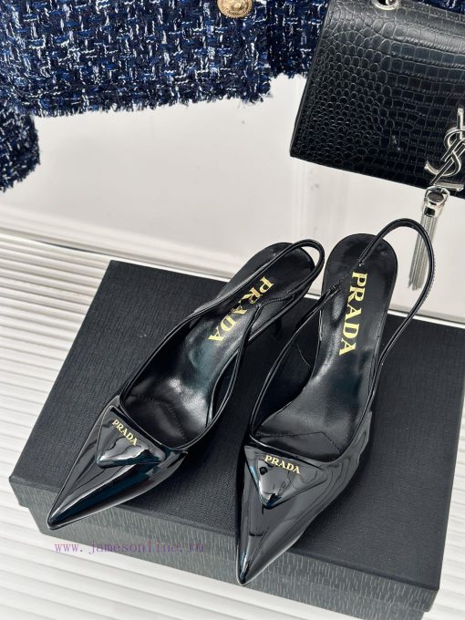 PRADA/PRADA Classic Spring/SummerTriangle logo sandals single shoe seriesThe simple design ivov3hszf - Image 3
