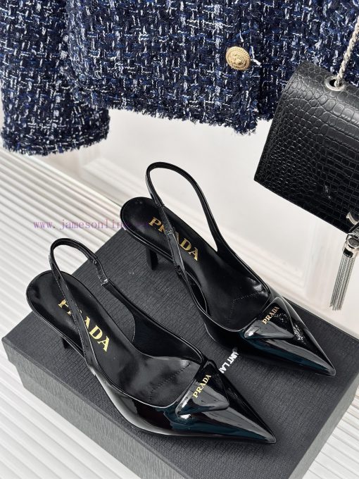PRADA/PRADA Classic Spring/SummerTriangle logo sandals single shoe seriesThe simple design ivov3hszf - Image 4