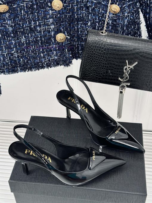 PRADA/PRADA Classic Spring/SummerTriangle logo sandals single shoe seriesThe simple design ivov3hszf - Image 6