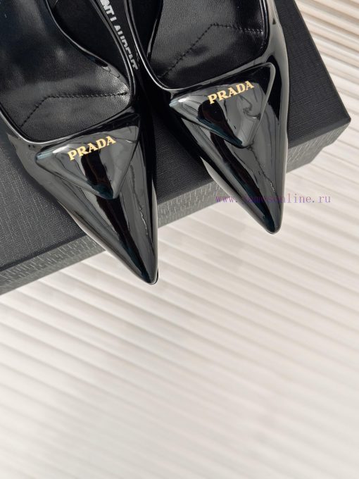 PRADA/PRADA Classic Spring/SummerTriangle logo sandals single shoe seriesThe simple design ivov3hszf - Image 8