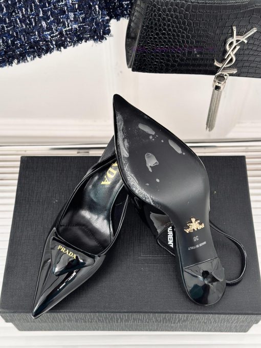 PRADA/PRADA Classic Spring/SummerTriangle logo sandals single shoe seriesThe simple design ivov3hszf - Image 10