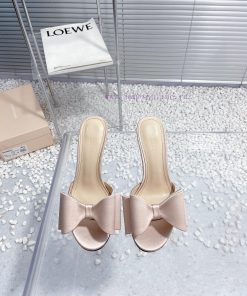 MACH&MACH New Fairy Silk Bow Hot Diamond High Heels Slippers◾ Customized original silk fabri70nr88jy