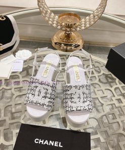 Chanel SS24 new arrival~Chanel classic wedge sandals with classic colors for spring and summnnxoc8wg