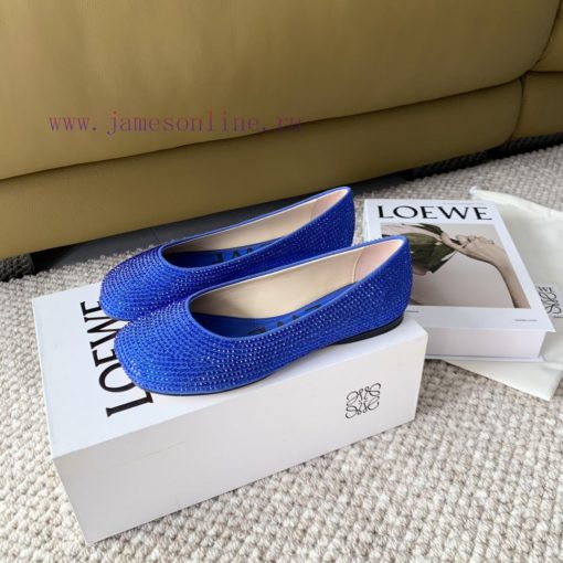 LOEWE 2024 Spring/Summer Fashion Style Yang Mi Same Style Hot Diamond Crystal Shoes High Heev5xdu104 - Image 2