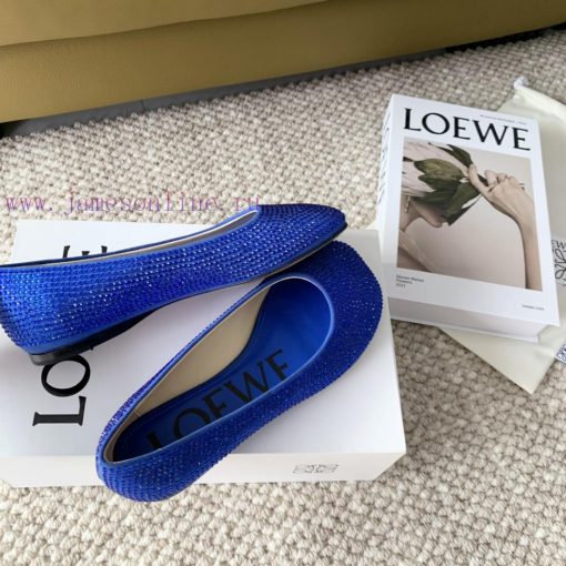 LOEWE 2024 Spring/Summer Fashion Style Yang Mi Same Style Hot Diamond Crystal Shoes High Heev5xdu104 - Image 3