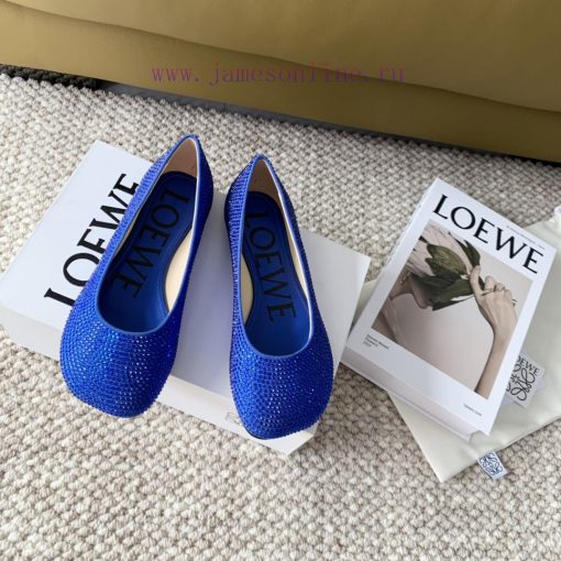 LOEWE 2024 Spring/Summer Fashion Style Yang Mi Same Style Hot Diamond Crystal Shoes High Heev5xdu104 - Image 4