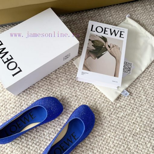 LOEWE 2024 Spring/Summer Fashion Style Yang Mi Same Style Hot Diamond Crystal Shoes High Heev5xdu104 - Image 5