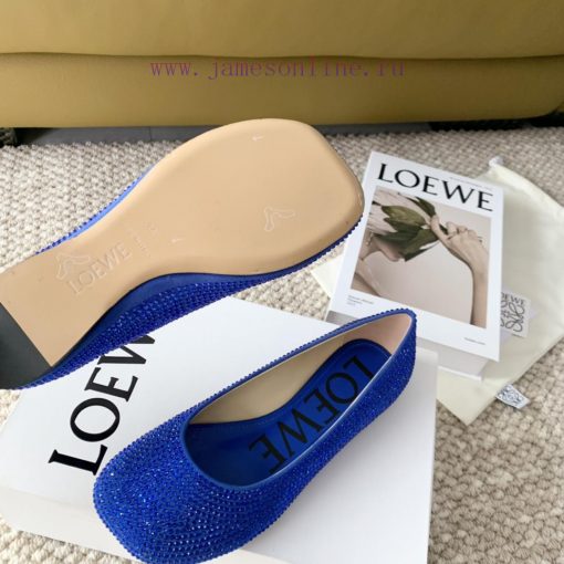 LOEWE 2024 Spring/Summer Fashion Style Yang Mi Same Style Hot Diamond Crystal Shoes High Heev5xdu104 - Image 10