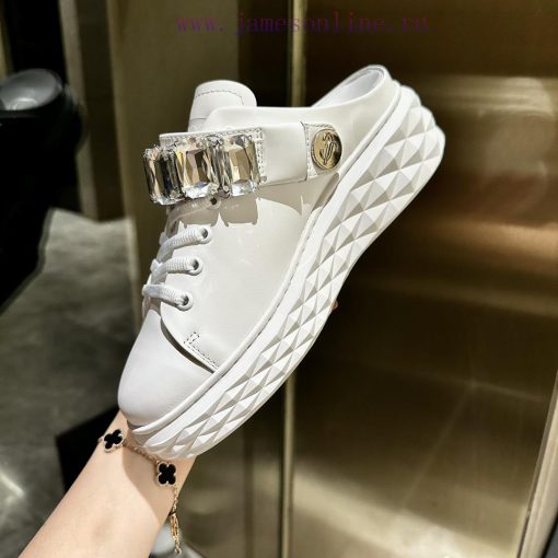 2024 new Jimmy Zhou JIMMY CHOO, released, original large sole casual white shoes, adopting tocgbokot - Image 4