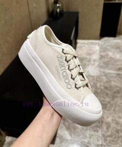 Jimmy CHOO will be released in 2024, featuring canvas casual white shoes with the latest cravlsp9hqx