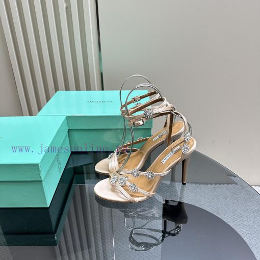 The mostAQUAZURA Big Pineapple Water Diamond Decorative High Heels2024 Summer Water Diamond pyb2xuo0 - Image 2