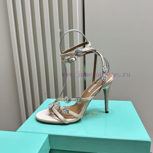 The mostAQUAZURA Big Pineapple Water Diamond Decorative High Heels2024 Summer Water Diamond pyb2xuo0 - Image 7
